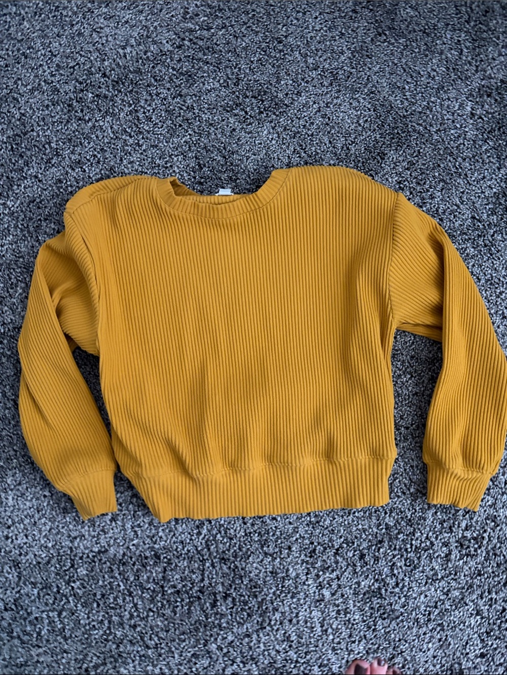 GAP Ribbed Crewneck Sweater - Mustard